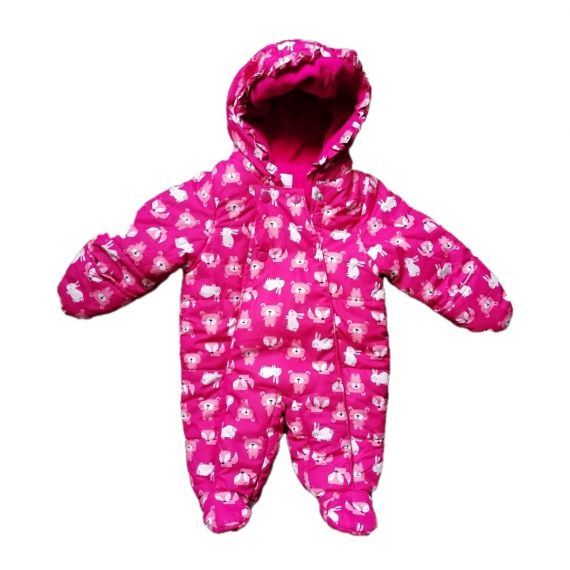 Baby girl pink mix snowsuit 0-3m
