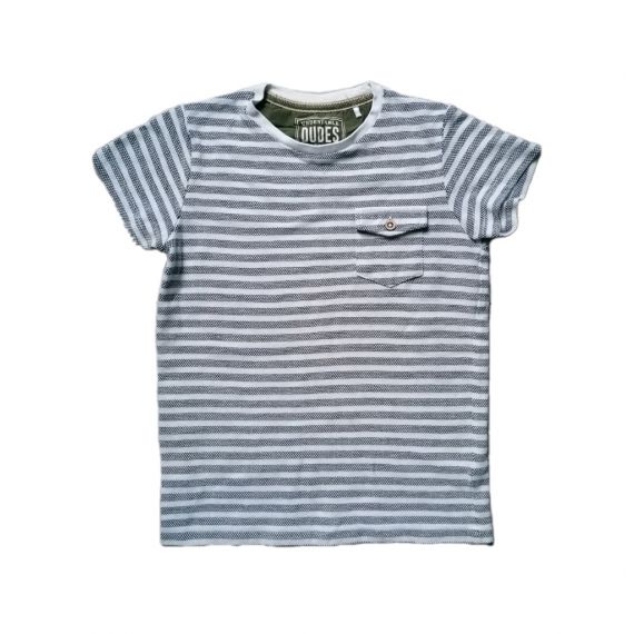White black stripe tshirt 8 years