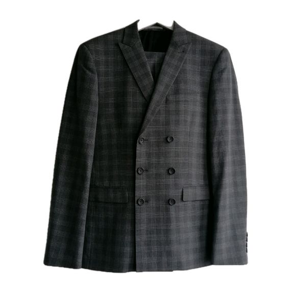 Grey check 2 piece suit 36R/30R