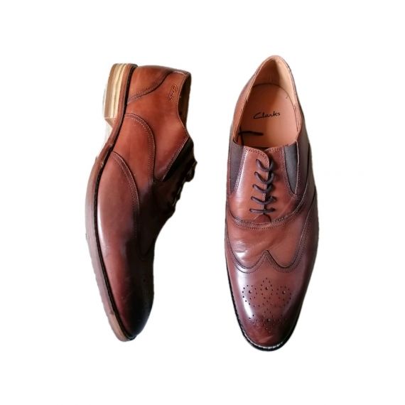 Clarks brown brogues UK 10 EU 44
