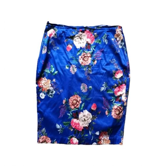 Blue mix pencil skirt UK 16
