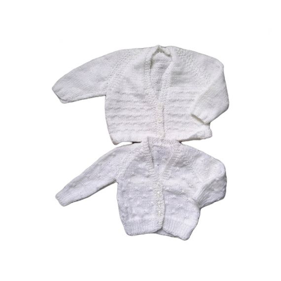White knot cardigan 0-3m