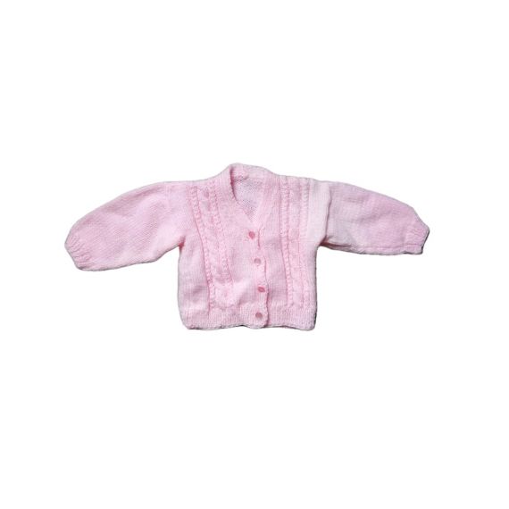 Baby pink knit cardigan 0-3m