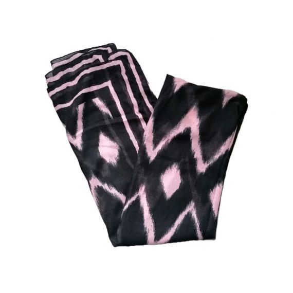 Ladies pink black scarf
