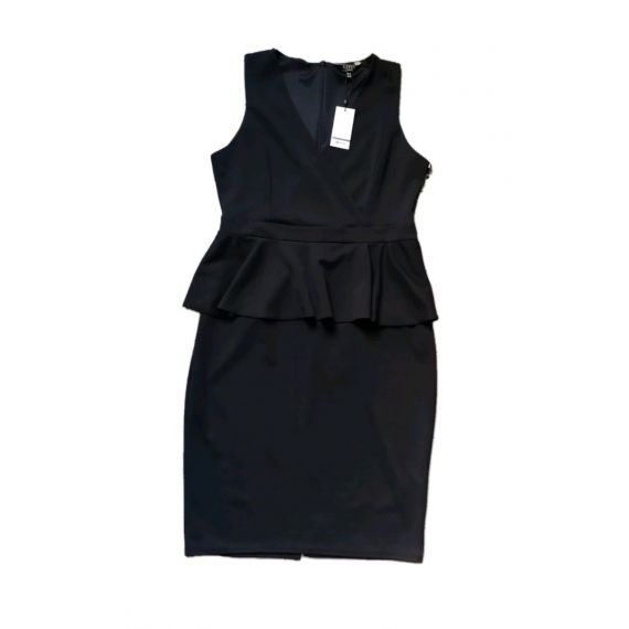 Black peplum dress UK 16
