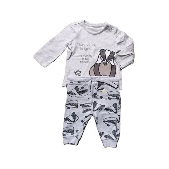 Baby boy grey outfit 3-6m
