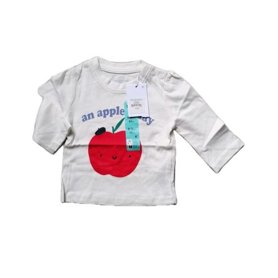 An apple tshirt 0-3m