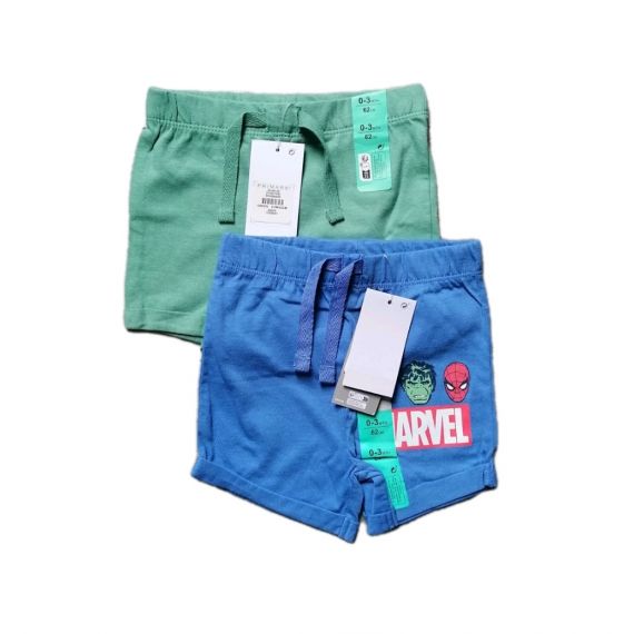 Green blue shorts 0-3m