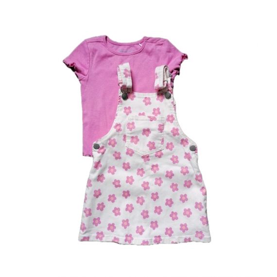 Pink mix pinafore 3 years