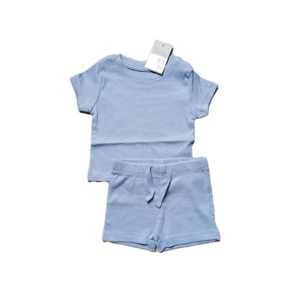 Pale blue outfit 0-3m