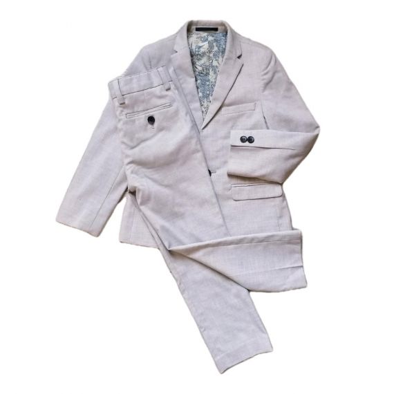 Men light grey suit 6-7y