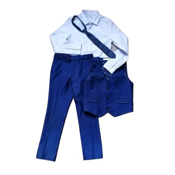 Men 4 piece blue suit 5-6y
