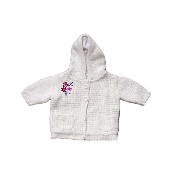 F&F cream knit cardigan 0-3m