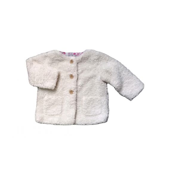Cream fleece jumper 3-6m